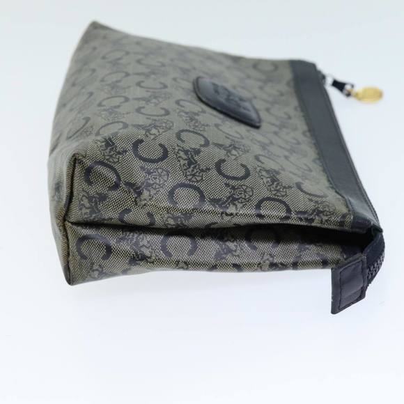 CELINE C Macadam Canvas Pouch Navy Auth bs14376 - Picture 3 of 16